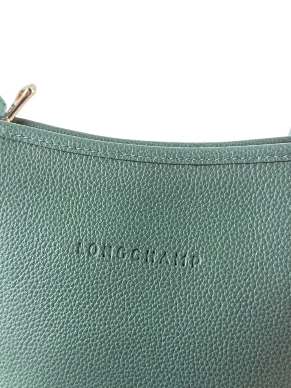 LONGCHAMP Le Foulonne Teal Leather Small Crossbody Shoulder Bag Made in France